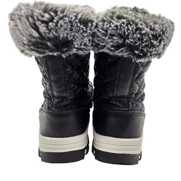 Hobibear 2 Girls Fur Insulated Water Resistant Lace Up Snow Boots Shoes Winter - Picture 3 of 5